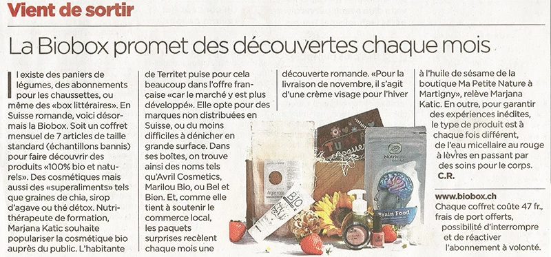 Article paru dans le 24heures